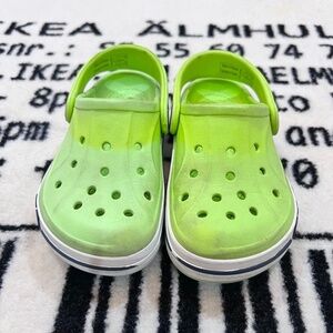 Kids Crocs Lime Green Size 7C Boys Girls Clogs